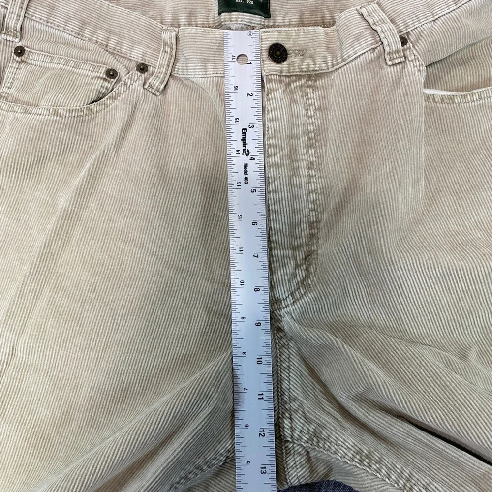 Eddie Bauer Mens Tan Corduroy Pants Original Fit‎ 100% Cotton W40 L32 Fall 08